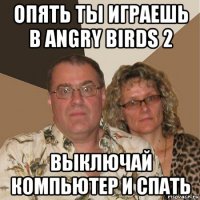 опять ты играешь в angry birds 2 выключай компьютер и спать