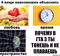 Почему в гта 3 ты
тонешь и не плаваешь