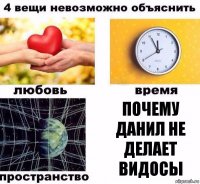 Почему данил не делает видосы