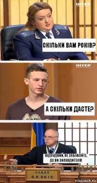 Скільки вам років? А скільки дасте? Підсудний, не забувайте, де ви знаходитеся!