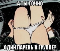 а ты точно один парень в группе?