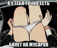 а у тебя точно есть билет на мусаров