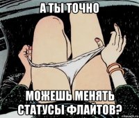 а ты точно можешь менять статусы флайтов?