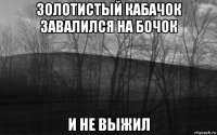 золотистый кабачок завалился на бочок и не выжил