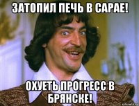 затопил печь в сарае! охуеть прогресс в брянске!