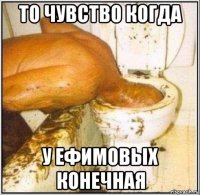 то чувство когда у ефимовых конечная