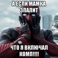 а если мамка зпалит что я включал комп!!!!