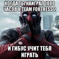 когда ты наиграл 1000 часов в team fortress 2 и гибус учит тебя играть