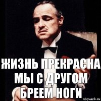 Жизнь прекрасна мы с другом бреем ноги