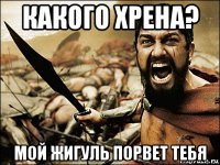 какого хрена? мой жигуль порвет тебя