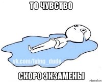 то чувство скоро экзамены