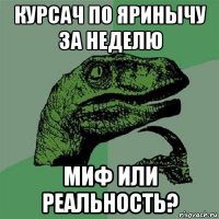 курсач по яринычу за неделю миф или реальность?