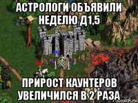 астрологи объявили неделю д1,5 прирост каунтеров увеличился в 2 раза