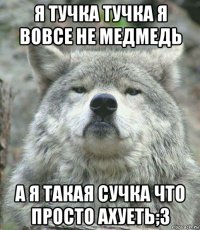 я тучка тучка я вовсе не медмедь а я такая сучка что просто ахуеть;3