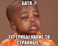 батя..? тут грибы какие-то странные...