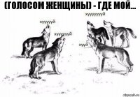 (голосом женщины) - где мой...