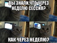 вы знали,что через неделю сессия? как через неделю?