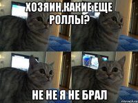 хозяин,какие еще роллы? не не я не брал