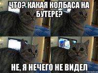 что? какая колбаса на бутере? не, я нечего не видел