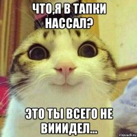 что,я в тапки нассал? это ты всего не вииидел...