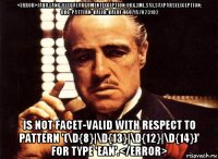 <error>java.lang.illegalargumentexception:org.xml.sax.saxparseexception; cvc-pattern-valid: value 4607157023102 is not facet-valid with respect to pattern '(\d{8}|\d{13}|\d{12}|\d{14})' for type 'ean'.</error>