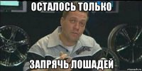 осталось только запрячь лошадей