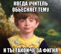 когда учитель обьесняет тему и ты такой че за фигня