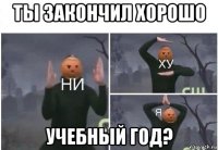 ты закончил хорошо учебный год?