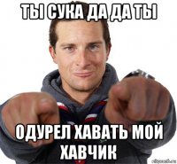 ты сука да да ты одурел хавать мой хавчик