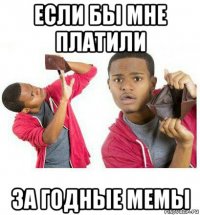 если бы мне платили за годные мемы