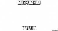 мои знания матана