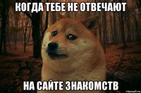 когда тебе не отвечают на сайте знакомств