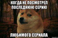 когда не посмотрел последнюю серию любимого сериала