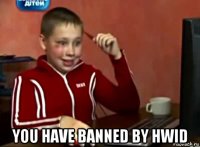  you have banned by hwid