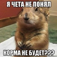 я чета не понял корма не будет???