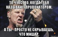 то чувство, когда тебя называют провокатором, а ты - просто не скрываешь, что мишар.