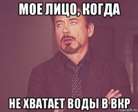 мое лицо, когда не хватает воды в вкр