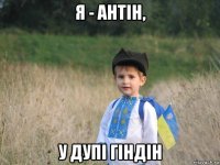 я - антін, у дупі гіндін