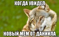 когда увидел новый мем от даниила