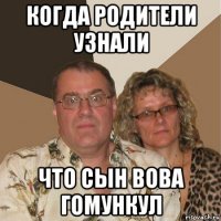 когда родители узнали что сын вова гомункул