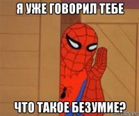 я уже говорил тебе что такое безумие?