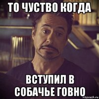 то чуство когда вступил в собачье говно