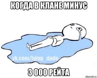 когда в клане минус 3 000 рейта