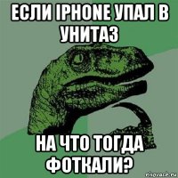 если iphone упал в унитаз на что тогда фоткали?