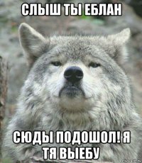 слыш ты еблан сюды подошол! я тя выебу