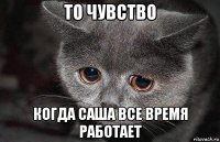 то чувство когда саша все время работает