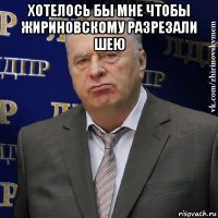 хотелось бы мне чтобы жириновскому разрезали шею 