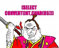 (select convert(int,CHAR(65)))