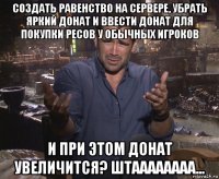 создать равенство на сервере, убрать яркий донат и ввести донат для покупки ресов у обычных игроков и при этом донат увеличится? штаааааааа...