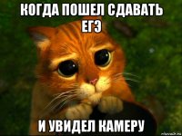 когда пошел сдавать егэ и увидел камеру